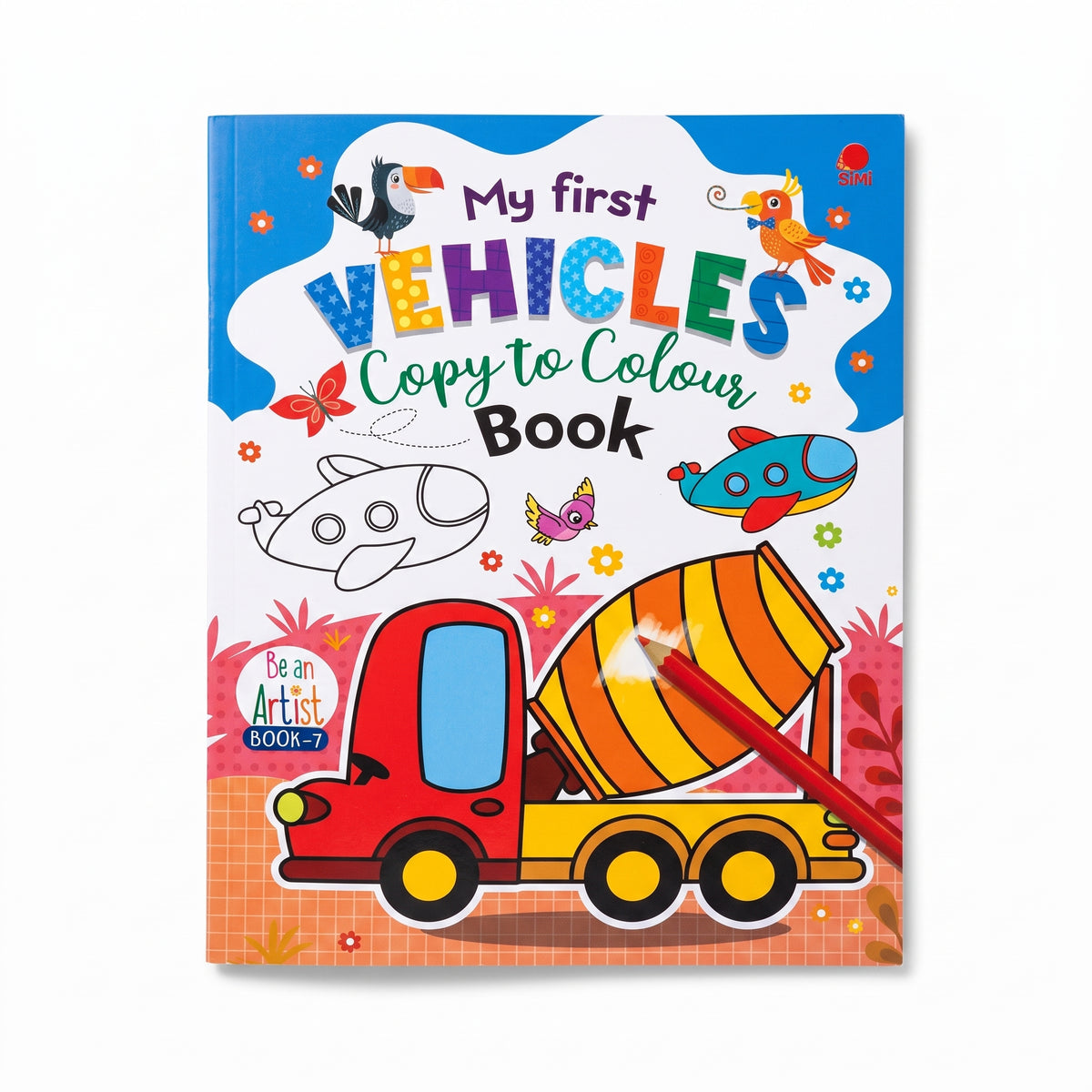 My First Vehicles Copy to Colour Book (16 Pages)