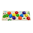 Kids Wooden Educational CATERPILLAR-SHAPED PLATE