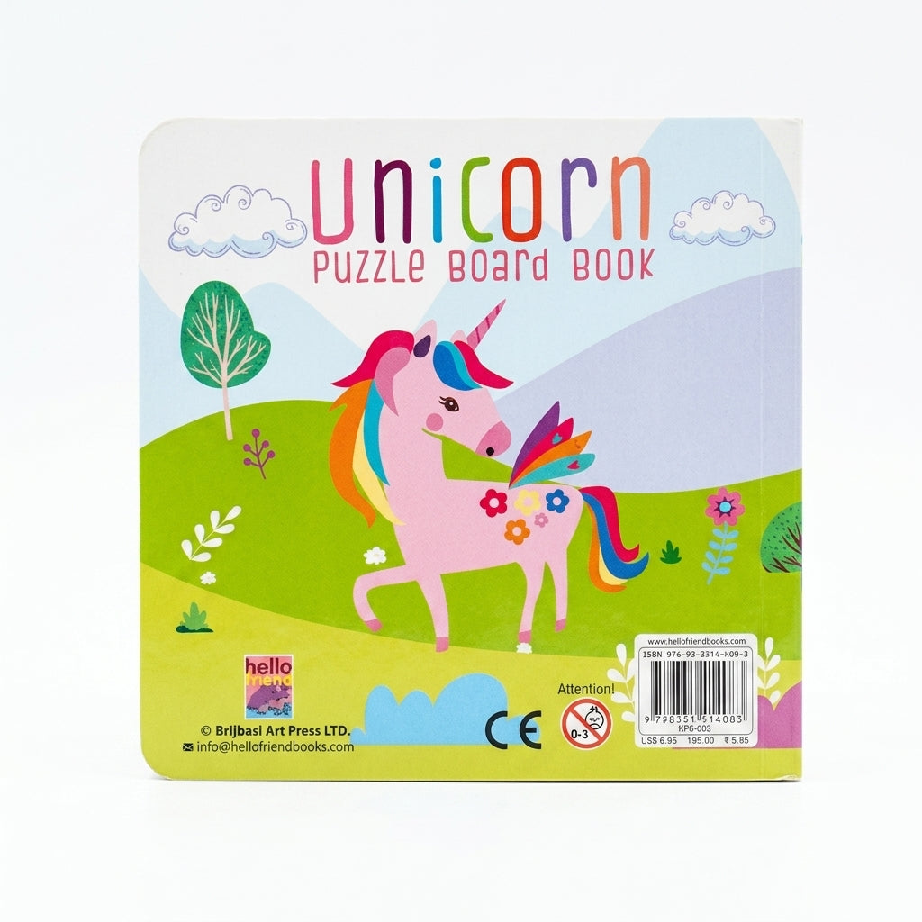 Unicorn Puzzle Board Book - Interactive Story & Puzzle (16 x 16cm)